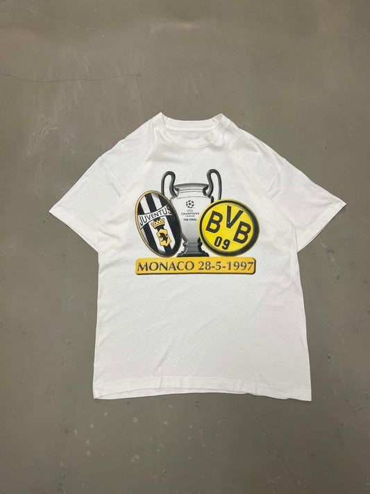 Vintage 1997 champions league final BVB vs Juventus t-shirt - L