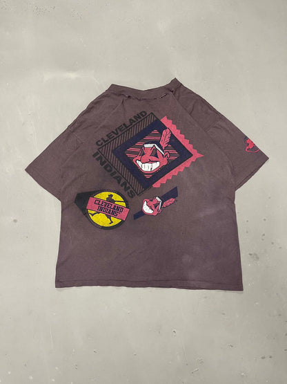 Vintage Cleveland Brown dyed distressed t-shirt - L