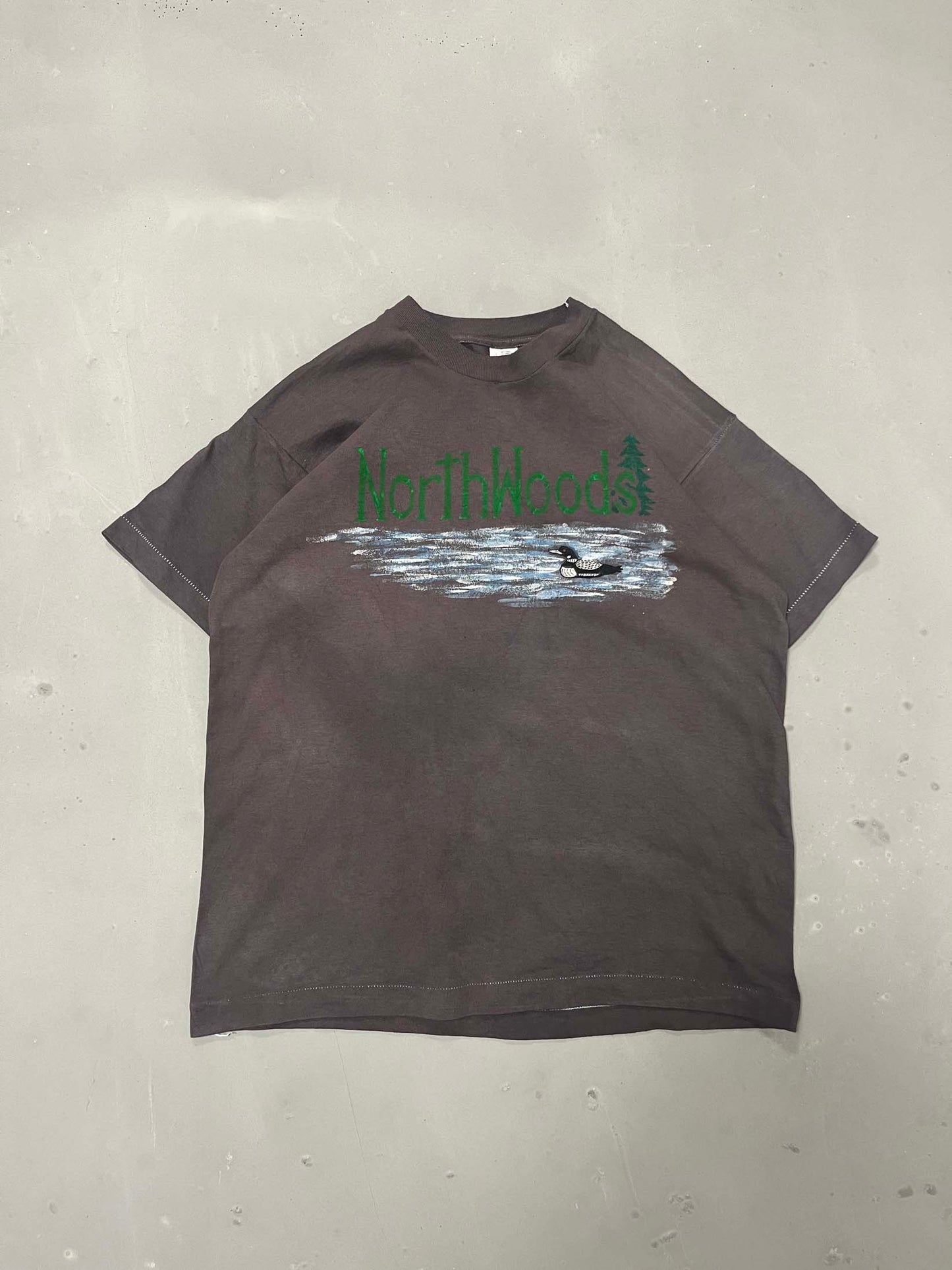 Vintage Northwoods Brown dyed t-shirt - L