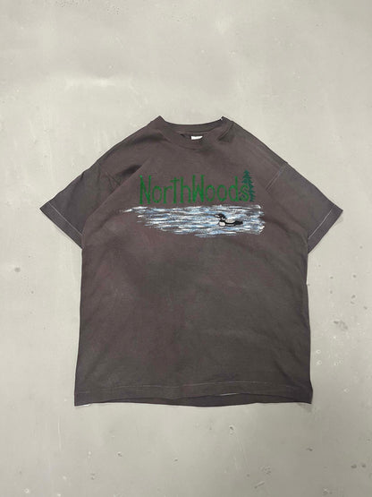 Vintage Northwoods Brown dyed t-shirt - L