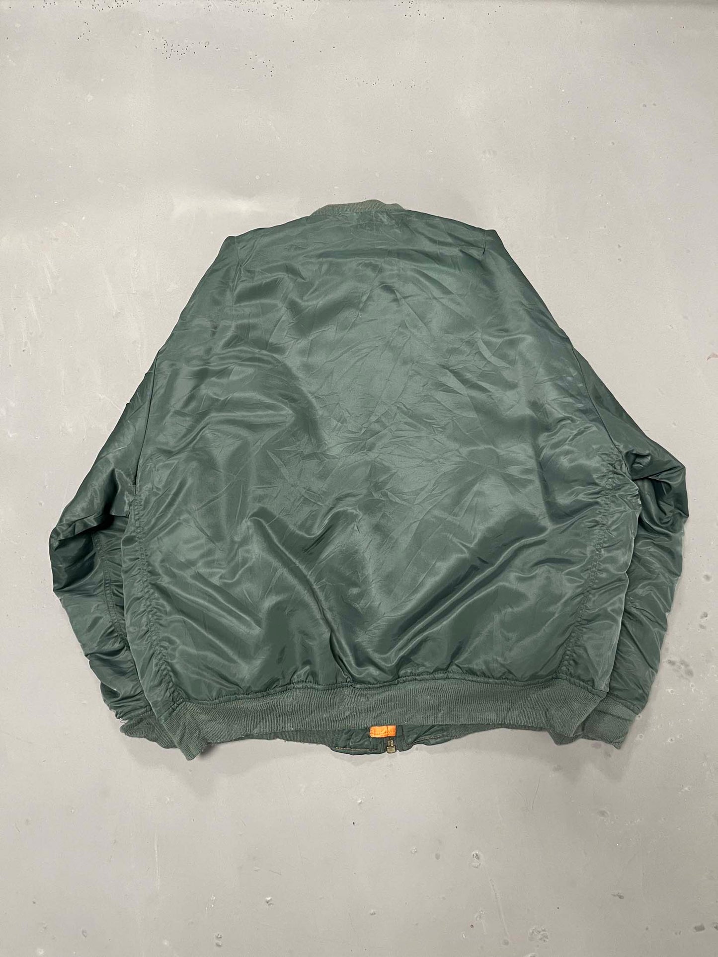 Vintage green MA-1 bomber jacket - XL