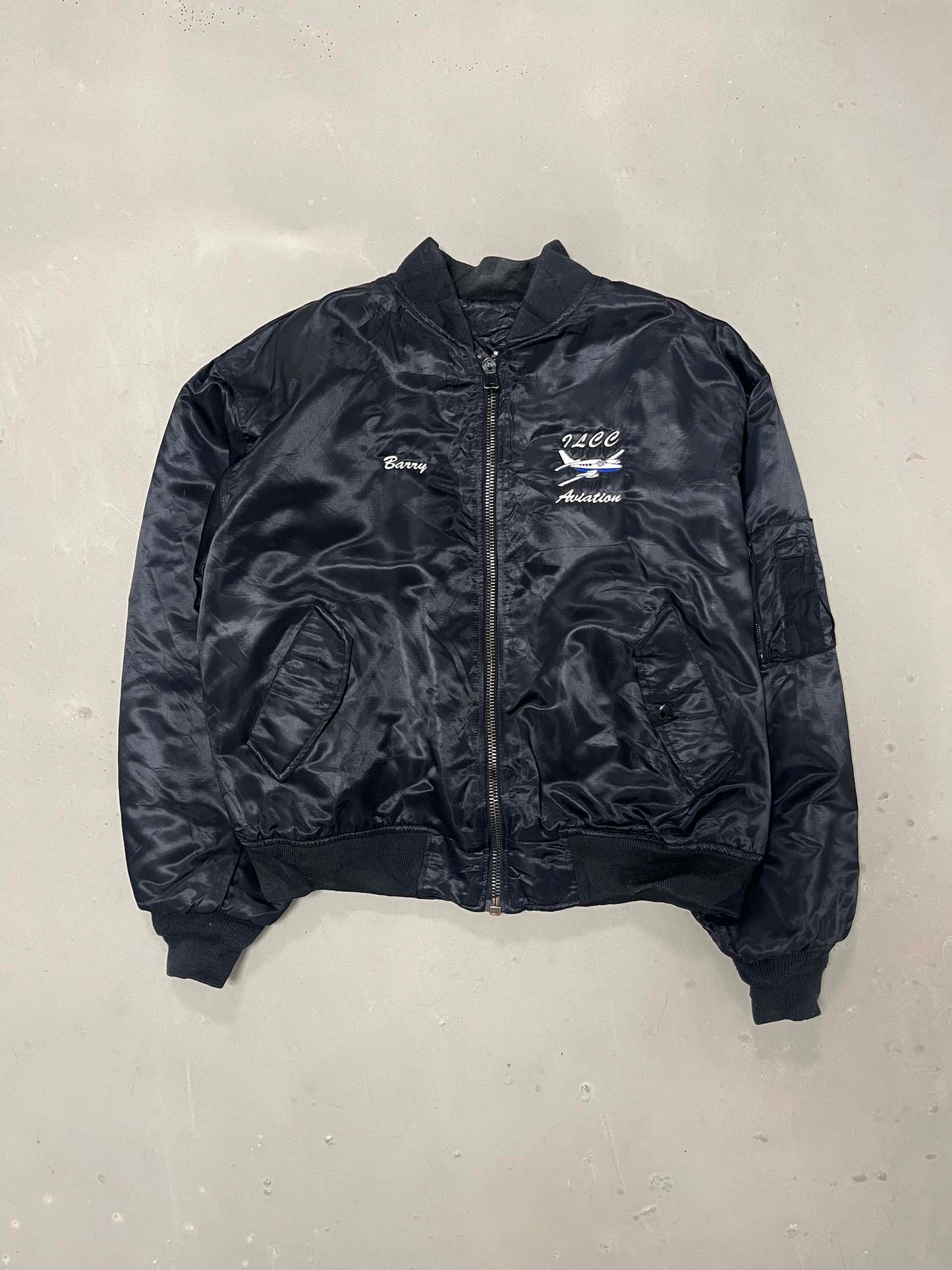 Vintage Aviation black bomber jacket - L