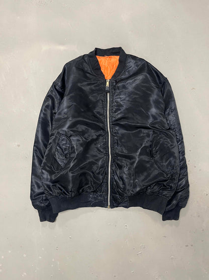 Vintage Black bomber jacket - XL